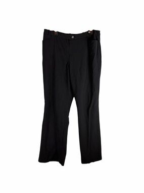 Calvin Klein Black Straight Leg Dress Pants Career Trousers Size 14